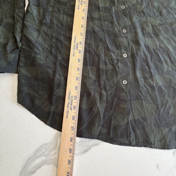 Mint Velvet Camouflage Blouse Top Green Long Sleeve Button Up Women's Size UK 14 - Picture 10 of 16